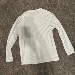 white large long sleeve shirt